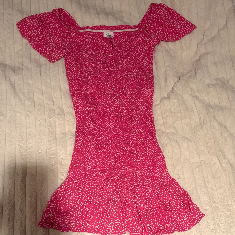 Joie Pink and White Mini Dress